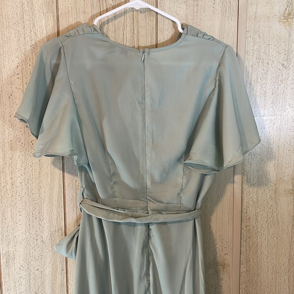 Silky Sage Midi Dress - Picture 5 of 7